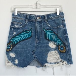 Zara Denim Mini Skirt XS